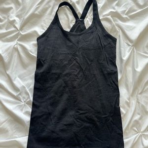 lululemon ebb to street tank top black size 6